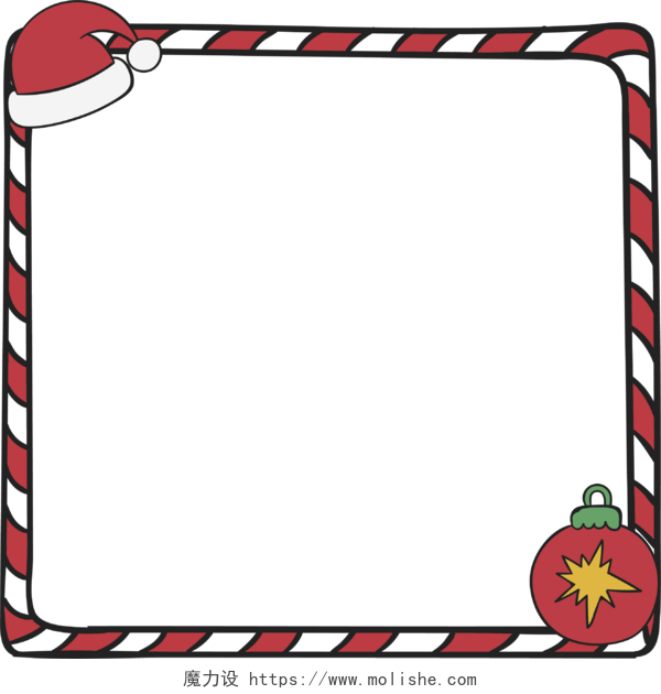 红色圣诞边框免费下载   矢量png  圣诞节  圣诞边框 